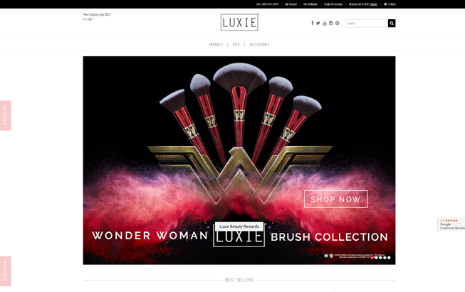 Shopify Website - Luxie Beauty Store