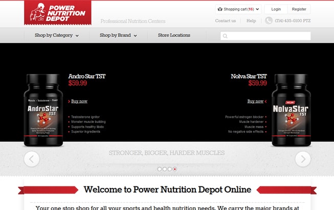 Shopify Website - Power Nutrition Depot